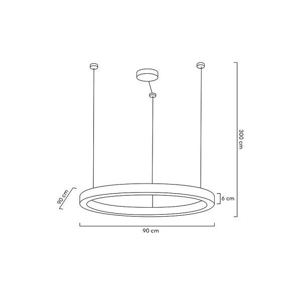 Lampa wisząca RING LUXURY 90 złota - Moosee